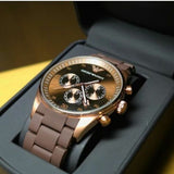 Emporio Armani Sport Chronograph Brown Dial Brown Stainless Steel Watch For Men - AR5890