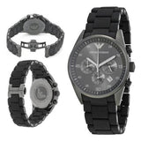 Emporio Armani Sportivo Chronograph Black Dial Black Stainless Steel Watch For Men - AR5889