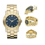 Buy Shop Marc Jacobs Amy Blue Dial Gold Steel Strap Watch for Women - MBM3166 USA Online