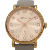 Buy Shop Marc Jacobs Baker Rose Gold Dial Grey Leather Strap Watch for Women - MBM1400 USA Online
