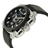 Buy Shop Diesel BAMF Chronograph Black Dial Black Leather Strap Watch For Men - DZ7345 USA Online