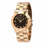 Buy Shop Marc Jacobs Amy Brown Dial Rose Gold Steel Strap Watch for Women - MBM3167 USA Online