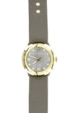 Buy Shop Marc Jacobs Amy Grey Dial Grey Leather Strap Watch for Women - MBM1287 USA Online