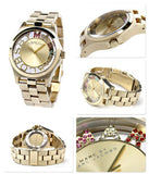 Buy Shop Marc Jacobs Henry Skeleton Gold Dial Gold Steel Strap Watch for Women - MBM3263 USA Online