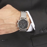 Buy Shop Emporio Armani Luigi Chronograph Black Dial Silver Mesh Bracelet Watch For Men - AR1811 USA Online