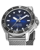 Buy Shop Tissot Seastar 1000 Powermatic 80 Blue Dial SIlver Mesh Bracelet Watch For Men - T120.407.11.041.02 USA Online