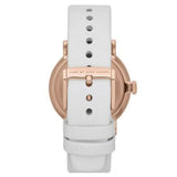 Buy Shop Marc Jacobs Baker White Dial White Leather Strap Watch for Women - MBM1283 USA Online
