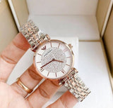 Buy Shop Emporio Armani Gianni T Bar White Dial Two Tone Steel Strap Watch For Women - AR1926 USA Online