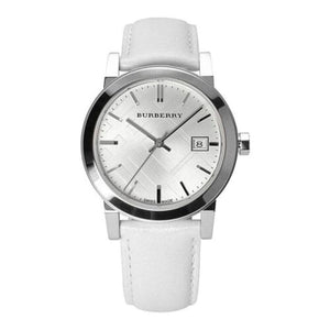 Buy Shop Burberry The City White Dial White Leather Strap Watch for Women - BU9128 USA Online