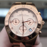 Buy Shop Marc Jacobs Blade Chronograph Rose Gold Dial Rose Gold Steel Strap Watch for Women - MBM3102 USA Online