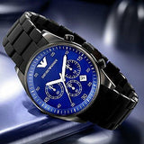 Buy Shop Emporio Armani Sportivo Chronograph Blue Dial Black Strap Watch For Men - AR5921 USA Online