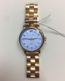 Buy Shop Marc Jacobs Mini Baker Blue Dial Rose Gold Steel Strap Watch for Women - MBM3285 USA Online