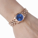 Buy Shop Marc Jacobs Henry Dinky Blue Dial Rose Gold Steel Strap Watch for Women - MBM3204 USA Online