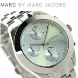 Buy Shop Marc Jacobs Peeker Chronograph Silver Dial Silver Steel Strap Watch for Women - MBM3371 USA Online
