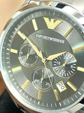 Buy Shop Emporio Armani Quartz Grey Dial Silver Steel Strap Watch For Men - AR11047 USA Online