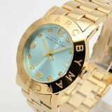 Buy Shop Marc Jacobs Amy Blue Dial Gold Steel Strap Watch for Women - MBM3301 USA Online