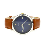 Buy Shop Fossil The Minimalist 3H Blue Dial Brown Leather Strap Watch for Men - FS5499 USA Online