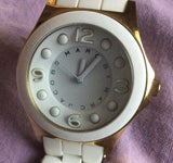 Buy Shop Marc Jacobs Pelly White Dial White Silicone Strap Watch for Women - MBM2526 USA Online