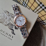 Buy Shop Burberry The City White Dial Two Tone Steel Strap Watch for Women - BU9105 USA Online