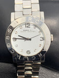 Buy Shop Marc Jacobs Amy White Dial Silver Steel Strap Watch for Women - MBM3054 USA Online