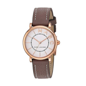 Buy Shop Marc Jacobs Roxy White Dial Light Brown Leather Strap Watch for Women - MJ1538 USA Online