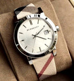 Buy Shop Burberry The City White Dial Brown Leather Strap Watch for Women - BU9113 USA Online