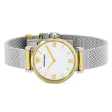 Buy Shop Emporio Armani Gianni T Bar Mother of Pearl Dial Silver Mesh Bracelet Watch For Women - AR2068 USA Online