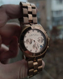 Buy Shop Marc Jacobs Blade Chronograph Rose Gold Dial Rose Gold Steel Strap Watch for Women - MBM3102 USA Online