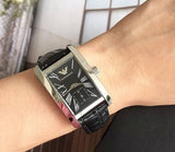 Buy Shop Emporio Armani Black Dial Black Leather Strap Watch For Men - AR0143 USA Online