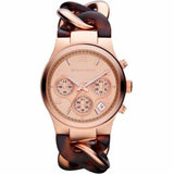 Buy Shop Michael Kors Runway Rose Gold Dial Two Tone Steel Strap Watch for Women - MK4269 USA Online