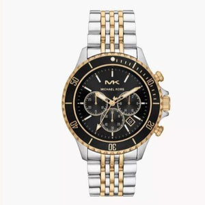 Buy Shop Michael Kors Bayville Chronograph Black Dial Two Tone Steel Strap Watch For Women - MK8872 USA Online