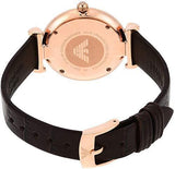 Buy Shop Emporio Armani Classic Quartz Pink Dial Brown Leather Strap Watch For Women - AR1911 USA Online