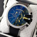 Buy Shop Diesel Mega Chief Chronograph Black Dial Grey Nylon Strap Watch For Men - DZ4523 USA Online