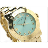 Buy Shop Marc Jacobs Amy Blue Dial Gold Steel Strap Watch for Women - MBM3301 USA Online