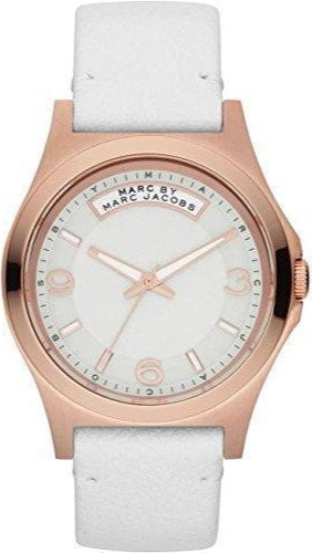 Buy Shop Marc Jacobs Baby Dave White Dial White Leather Strap Watch for Women - MBM1260 USA Online
