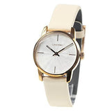 Buy Shop Calvin Klein City White Dial White Leather Strap Watch for Women - K2G231XH USA Online