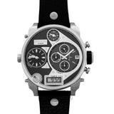 Buy Shop Diesel Mr Daddy Chronograph White Dial Black Leather Strap Watch For Men - DZ7125 USA Online