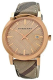 Buy Shop Burberry The City Rose Gold Dial Brown Leather Strap Watch for Women - BU9040 USA Online