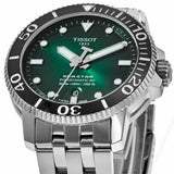 Tissot Seastar 1000 Powermatic 80 Green Dial Silver Steel Strap Watch For Men - T120.407.11.091.01