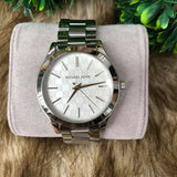 Buy Shop Michael Kors Runway Silver Dial Silver Stainless Steel Strap Watch for Women - MK3371 USA Online