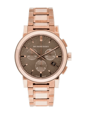 Buy Shop Burberry The City Grey Dial Rose Gold Steel Strap Unisex Watch - BU9754 USA Online