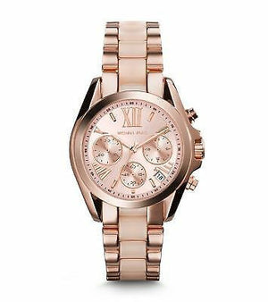 Buy Shop Michael Kors Bradshaw Rose Gold Dial Two Tone Steel Strap Watch for Women - MK6066 USA Online