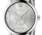 Buy Shop Gucci G Timeless Silver Dial Silver Steel Strap Watch For Women - YA1264095 USA Online