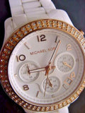 Buy Shop Michael Kors Ceramic White Dial White Steel Strap Watch for Women - MK5269 USA Online