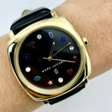 Buy Shop Marc Jacobs Mandy Black Dial Black Leather Strap Watch for Women - MJ1597 USA Online