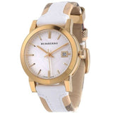 Buy Shop Burberry The City White Dial White Leather Strap Watch for Women - BU9110 USA Online