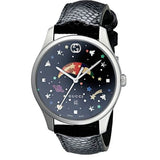 Buy Shop Gucci G-Timeless Moonphase Black Dial Black Leather Strap Watch For Men - YA1264045 USA Online