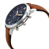 Buy Shop Fossil Neutra Chronograph Blue Dial Brown Leather Strap Watch for Men - FS5453 USA Online
