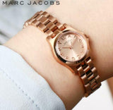 Buy Shop Marc Jacobs Dinky Rose Gold Dial Rose Gold Steel Strap Watch for Women - MBM3200 USA Online
