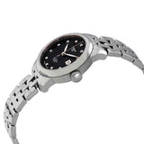 Buy Shop Tissot Le Locle Automatic Diamonds Mother of Pearl Black Dial Silver Steel Strap Watch For Women - T006.207.11.126.00 USA Online